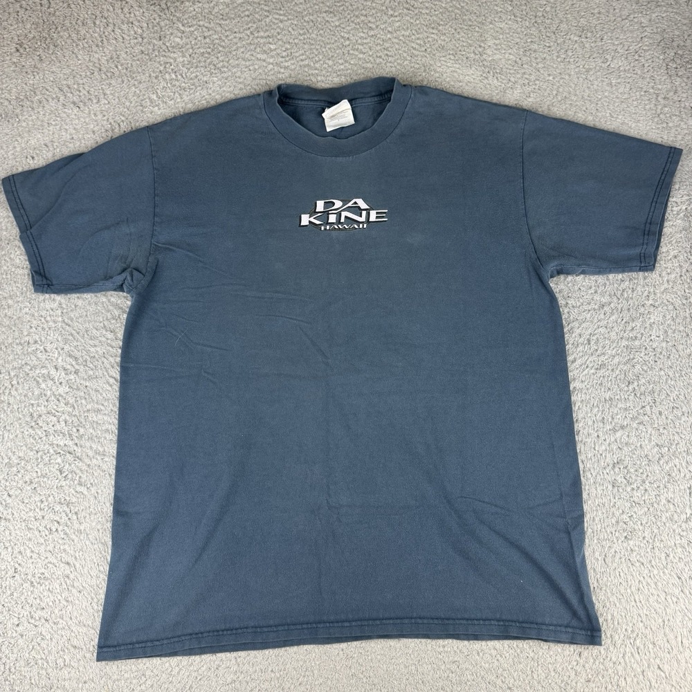 Vintage Da Kine Hawaii Shirt Blue Men's Size Large Surf Swim Y2k